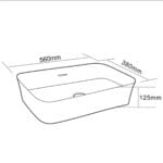 Lena E-4160 Tezgah Üstü Porselen Lavabo