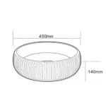 Lena E-4161C Tezgah Üstü Porselen Lavabo