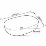 Lena E-4613 Beyaz Tezgah Üstü Lavabo