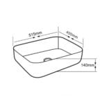 Lena E-4619 Tezgah Üstü Porselen Lavabo