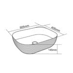 Lena E-5003G Tezgah Üstü Porselen Lavabo