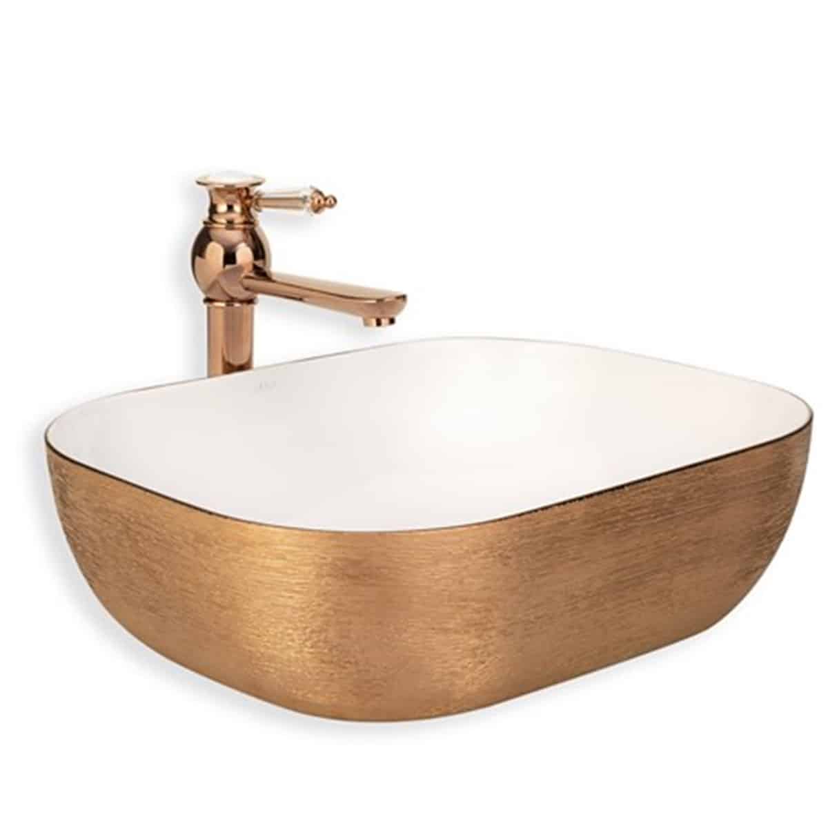 Lena E-5003R Tezgah Üstü Porselen Lavabo Lena E-5003R Tezgah Üstü Porselen Lavabo