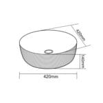 Lena E-5004G Tezgah Üstü Porselen Lavabo