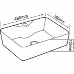 Lena E-5405 Beyaz Tezgah Üstü Lavabo