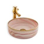 Lena E-7025 Tezgah Üstü Porselen Lavabo