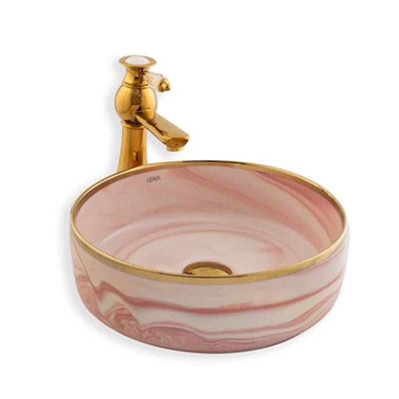 Lena E-7025 Tezgah Üstü Porselen Lavabo