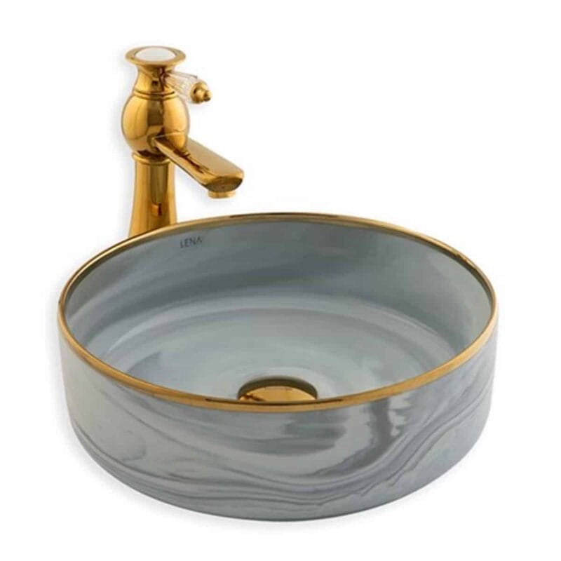 Lena E-7026 Tezgah Üstü Porselen Lavabo