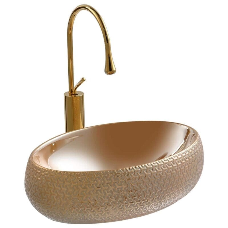Lena E-8140 Tezgah Üstü Porselen Lavabo