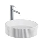 Lena E-W1001MB Tezgah Üstü Mat Beyaz Lavabo