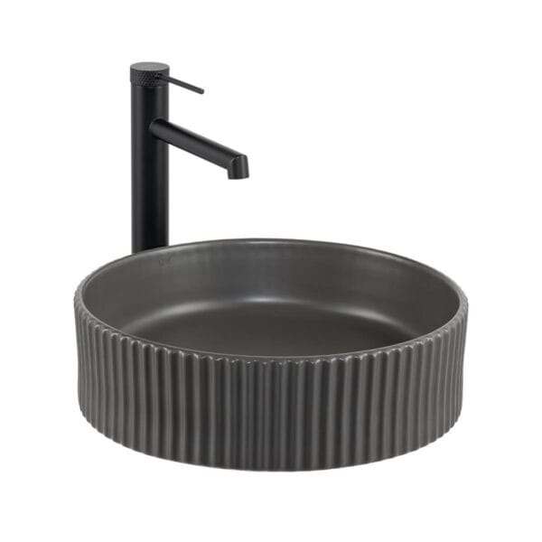 Lena E-W1001MF Tezgah Üstü Mat Füme Lavabo