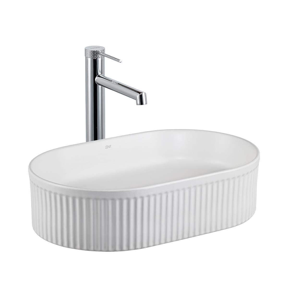 Lena E-W1002MB Tezgah Üstü Mat Beyaz Lavabo Lena E-W1002MB Tezgah Üstü Mat Beyaz Lavabo