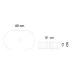 Lena E-W1002MF Tezgah Üstü Mat Füme Lavabo