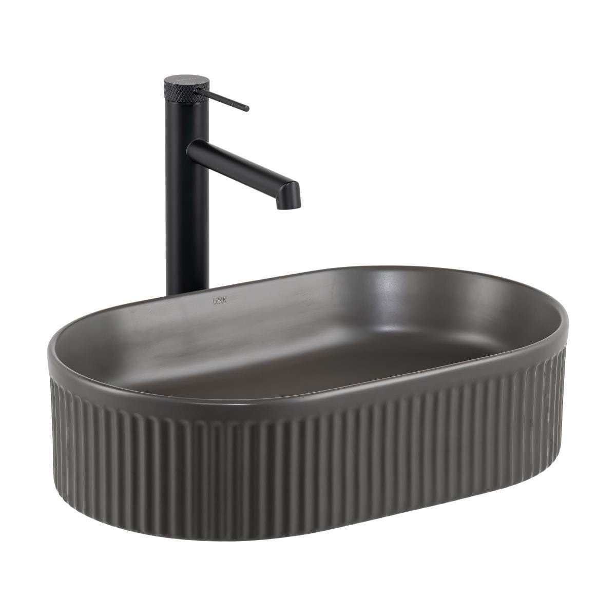 Lena E-W1002MF Tezgah Üstü Mat Füme Lavabo Lena E-W1002MF Tezgah Üstü Mat Füme Lavabo
