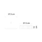 Lena E-W1003MF Tezgah Üstü Lavabo Mat Füme