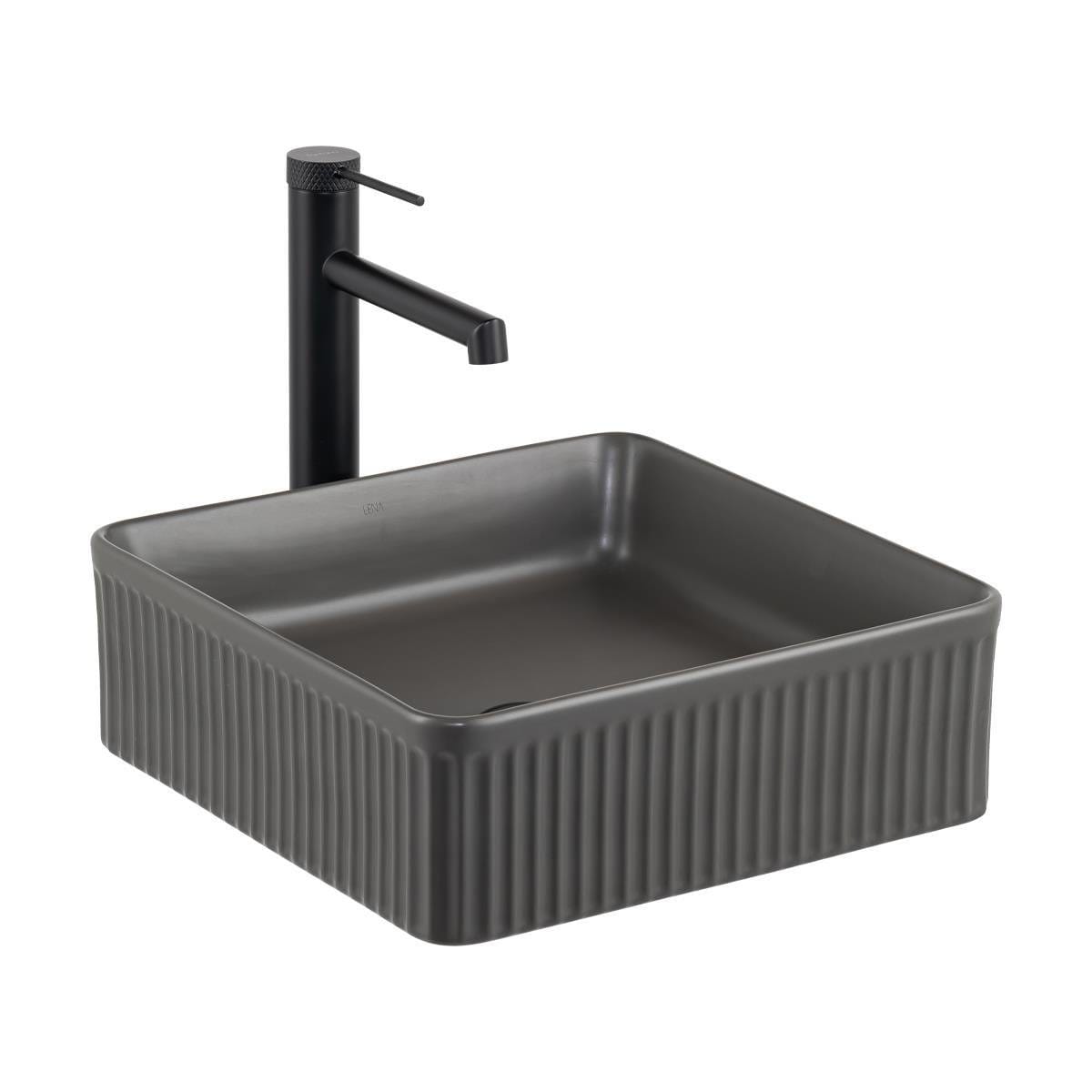 Lena E-W1003MF Tezgah Üstü Lavabo Mat Füme Lena E-W1003MF Tezgah Üstü Lavabo Mat Füme