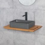 Lena E-W1004MF Tezgah Üstü Lavabo Mat Füme
