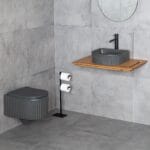 Lena E-W1005MF Tezgah Üstü Lavabo Mat Füme