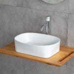 Lena E-W1051MB Tezgah Üstü Lavabo Mat Beyaz