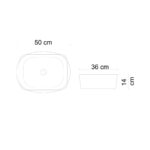 Lena E-W1051MB Tezgah Üstü Lavabo Mat Beyaz