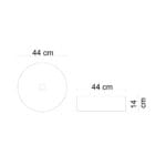 Lena E-W1201 Tezgah Üstü Lavabo Beyaz