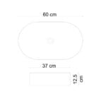 Lena E-W1202M8 Tezgah Üstü Lavabo Mat Beyaz Mermer Desenli