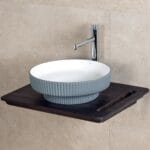 Lena E-W1501MGB Tezgah Üstü Lavabo Mat Gri & Beyaz