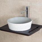 Lena E-W1502MAG Tezgah Üstü Lavabo Mat Gri & Beyaz