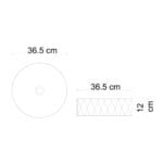 Lena E-W5001KS Tezgah Üstü Lavabo Mat Kahve & Siyah