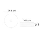 Lena E-W5002GB Tezgah Üstü Lavabo Mat Gri & Parlak Beyaz