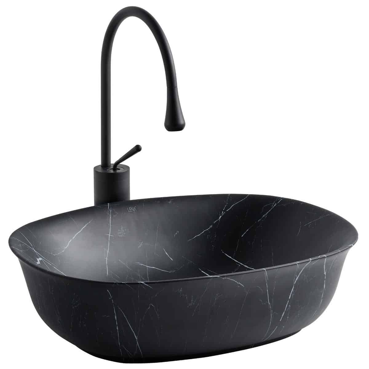 Lena EH-4600M5 Siyah Tezgah Üstü Lavabo Lena EH-4600M5 Siyah Tezgah Üstü Lavabo