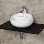 Lena EH-4660M6 Tezgah Üstü Lavabo Beyaz Mermer