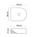 Lena EH-5110C Tezgah Üstü Lavabo Mat Bronz