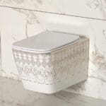 Lena ET-Y7032BK Asma Klozet Beyaz & Altın