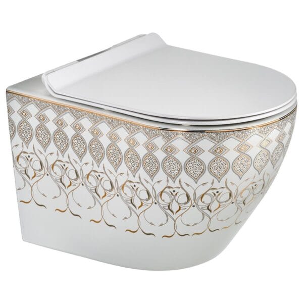 Lena ET-Y7032BY Asma Klozet Beyaz & Altın