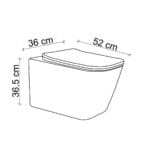 Lena ET-Y7032SK Asma Klozet Siyah & Altın