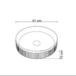 Lena EY-4701 Tezgah Üstü Lavabo Beyaz