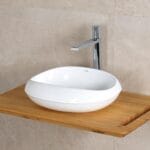 Lena EY-4710 Tezgah Üstü Lavabo Parlak Beyaz