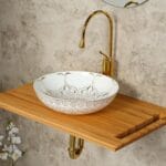 Lena EY-7032 Tezgah Üstü Lavabo Altın