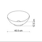 Lena EY-7051 Tezgah Üstü Lavabo Mavi & Beyaz