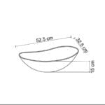 Lena EY-8000MGT Tezgah Üstü Lavabo Gri & Turuncu