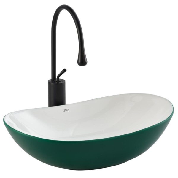 Lena EY-8000MY Tezgah Üstü Lavabo Yeşil