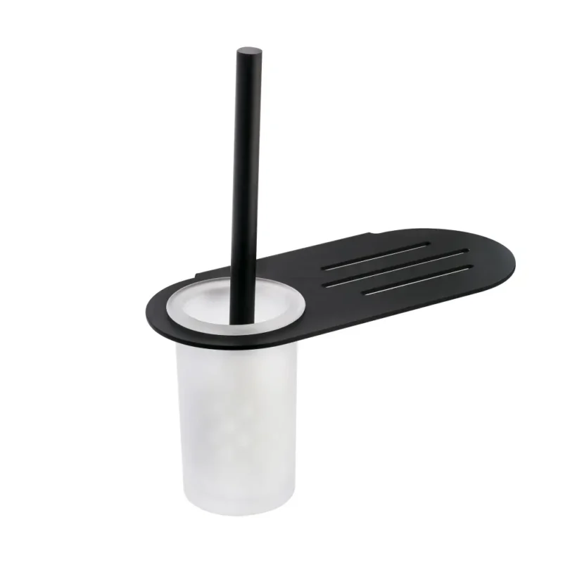 Orka Alice Klozet Fırçası Cam-Rafı Siyah Alc1031B