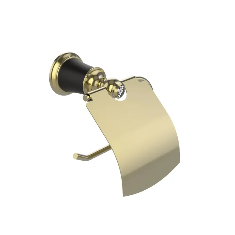 Orka Premium Kapaklı Kağıtlık Siyah-Altın Pr8707Bg