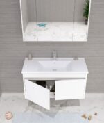 Orka Side 100 CM Kapaklı Banyo Dolabı Takım