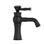 Orka Topkapı Lavabo Bataryası Siyah-Antrasit Tp1482B