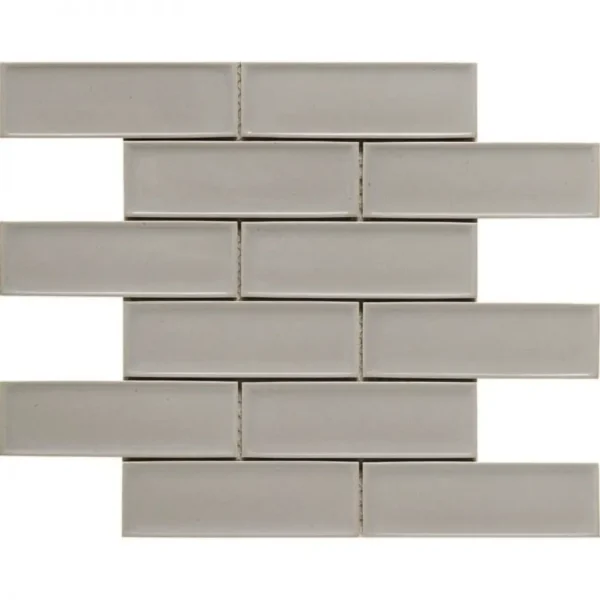 Pukka Tile Açık Bej 2x6 Bevelled Brick Porselen Mozaik