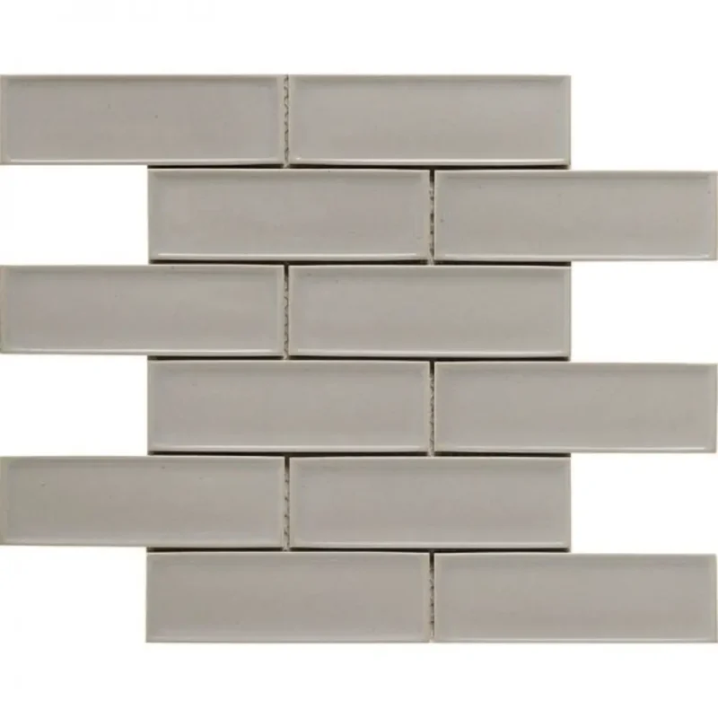 Pukka Tile Açık Bej 2x6 Bevelled Brick Porselen Mozaik