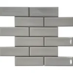 Pukka Tile Açık Gri 2x6 Bevelled Brick Porselen Mozaik