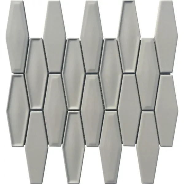Pukka Tile Açık Gri Elongated HexagonPorselen Mozaik