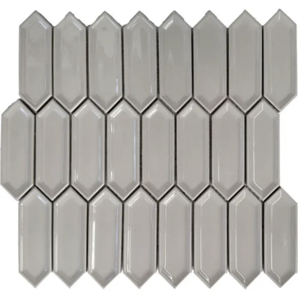 Pukka Tile Açık Gri Small Picket Porselen Mozaik